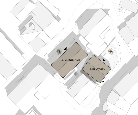 ATP, Vomp, �sterreich, Bibliothek, GEmeindahus, Foyer, Holz, Aluminium, Bronze