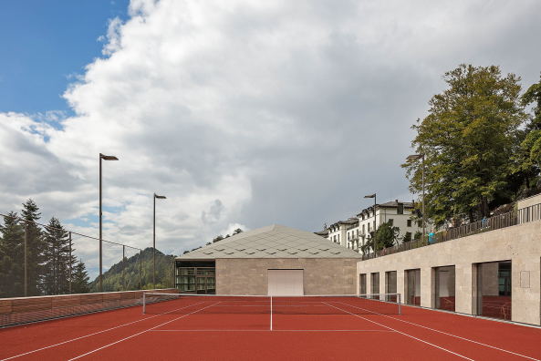 Tennis, Sport, Halle, Holzkonstruktion, Resort, Tourismus, Tennis, Vierwaldstättersee, Schweiz, swiss