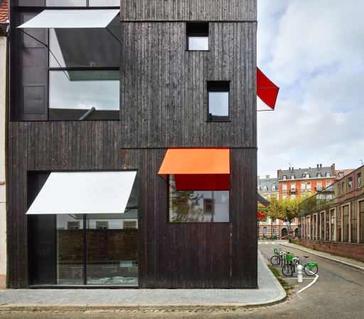 Strasbourg, Dominique Coulon, Scorched Larch, Farbe, Nutzungsmix, Wohnen und Arbeiten, Straburg