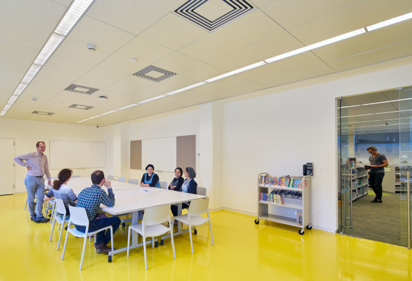 Glasfaserbeton, Bibltiothek, Glas, Knick, Grnes Dach, Queens, library, New York, WORKac, Bruce Damonte