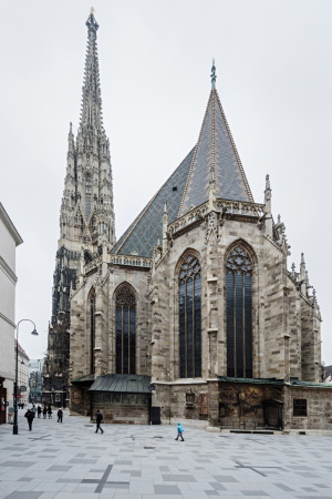 Granit, Rmischer Verband, Schmuckstein, Grau, Wien, Stephansdom, Stephansplatz, Hertha Hurnaus, clemens kirsch architekten, Wien