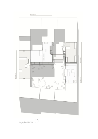 Wohnungstypen, Hofgarten, Bestandsgebude, Wohnen, Freiraum, Hof, Fassade