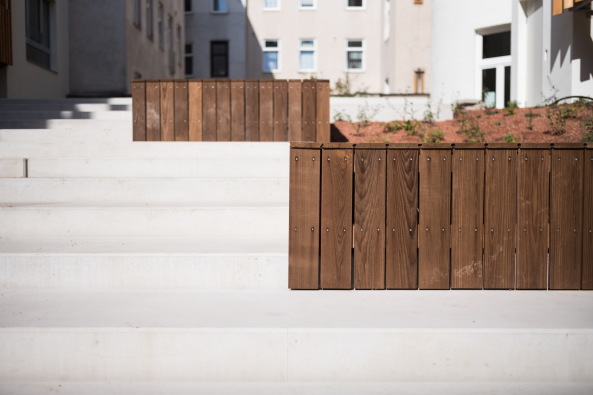 Wohnungstypen, Hofgarten, Bestandsgeb�ude, Wohnen, Freiraum, Hof, Fassade