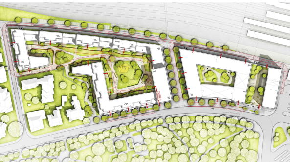 Wrzburg, Stdtebau, Blockrand, Wettbewerb, Quartier, Beethovengruppe, Bayern, Stadtteil