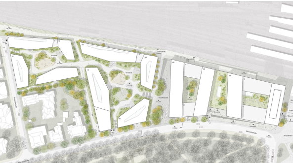 W�rzburg, St�dtebau, Blockrand, Wettbewerb, Quartier, Beethovengruppe, Bayern, Stadtteil