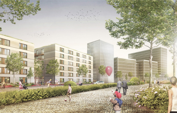 Wrzburg, Stdtebau, Blockrand, Wettbewerb, Quartier, Beethovengruppe, Bayern, Stadtteil