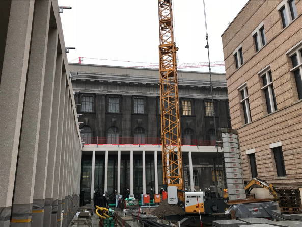 Berlin, Museumsinsel, David Chipperfield Architects, James-Simon-Galerie, Beton, Baustelle, Unesco-Weltkulturerbe
