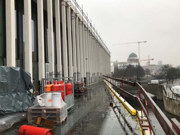 Berlin, Museumsinsel, David Chipperfield Architects, James-Simon-Galerie, Beton, Baustelle, Unesco-Weltkulturerbe