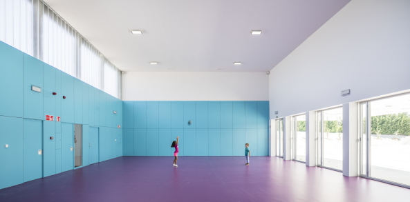 Schule, Fassade, Spiegel, Hof, Erdgeschoss, Neubau