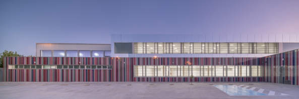 Schule, Fassade, Spiegel, Hof, Erdgeschoss, Neubau