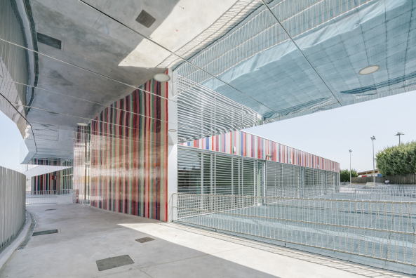 Schule, Fassade, Spiegel, Hof, Erdgeschoss, Neubau