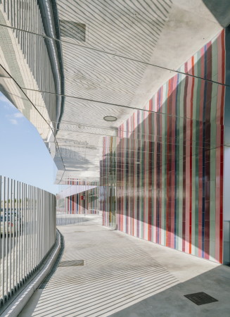 Schule, Fassade, Spiegel, Hof, Erdgeschoss, Neubau