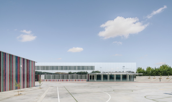 Schule, Fassade, Spiegel, Hof, Erdgeschoss, Neubau