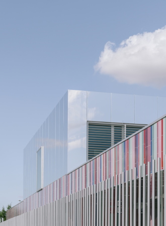 Schule, Fassade, Spiegel, Hof, Erdgeschoss, Neubau