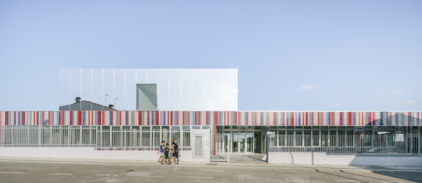 Schule, Fassade, Spiegel, Hof, Erdgeschoss, Neubau