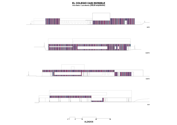 Schule, Fassade, Spiegel, Hof, Erdgeschoss, Neubau
