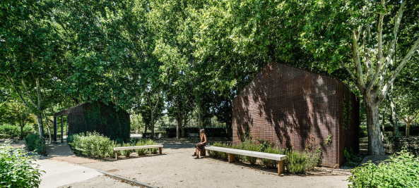 Pavillon, Beta.0, Bro, Minimalarchitektur, Landschaft, Module