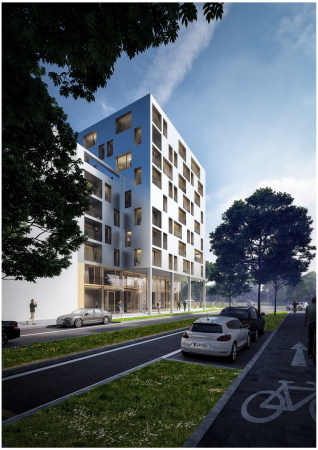 Holz, Hochhaus, Kaden+Lager