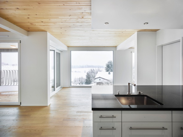 Holzbauweise, Wetzikon, Schweiz, idA Architekten, Wohnen, Mehrfamilienhaus, offenliegendes Treppenhaus