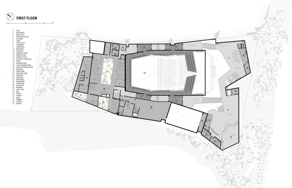 rojkind arquitectos, Mexiko, Boca del Rio, Theater, Bau am Wasser, Beton, Auenanlage