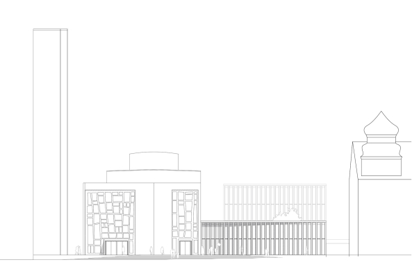 Anerkennung, Wandel Lorch Architekten (Frankfurt), Ansicht von Osten