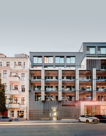 Wohnungsbau, Baugruppe, Dachgarten, Innenhof, zanderroth, Nachverdichtung, density, urban