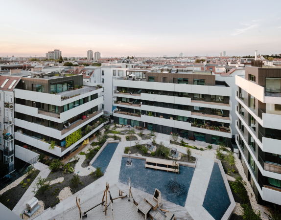Wohnungsbau, Baugruppe, Dachgarten, Innenhof, zanderroth, Nachverdichtung, density, urban