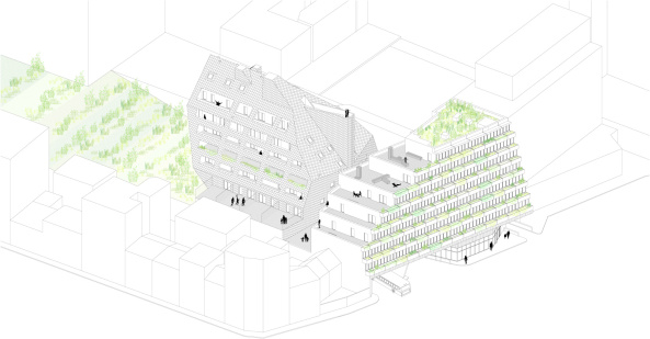 Henri Sauvage, ECDM, Paris, Busbahnhof, Wohnen, Origami, Krippe, terrassiert