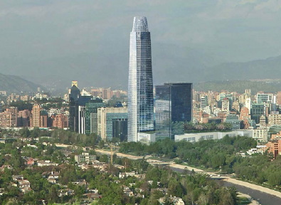 Hochhaus von Cesar Pelli in Santiago de Chile vorgestellt