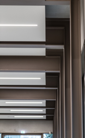 Schulbau, Kleinmachnow, Bauen im Bestand, Glas, Fassade, Mensa