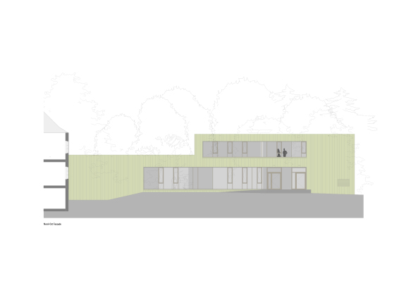 Schulbau, Kleinmachnow, Bauen im Bestand, Glas, Fassade, Mensa