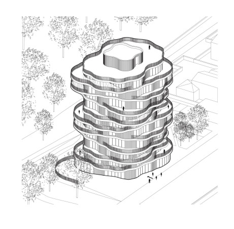 Farshid Moussavi , Montpellier, Wohnen, Balkone, Wohnturm, Metallfassade