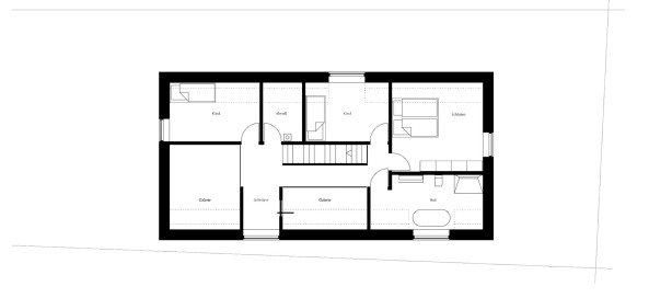 1. Preis: Haus T in Husum, Architekten: Malte und Silja Timm: Obergeschoss