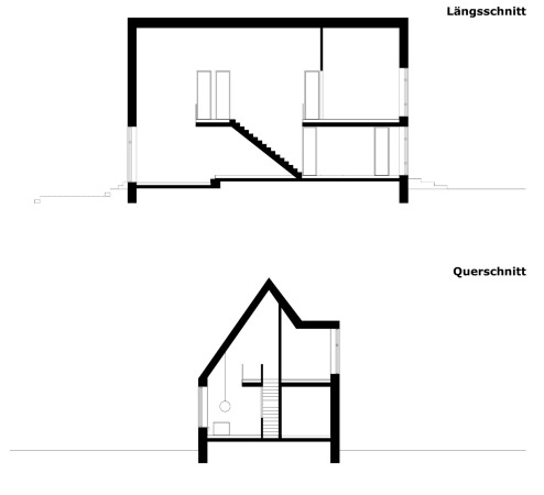 1. Preis: Haus T in Husum, Architekten: Malte und Silja Timm: Schnitte