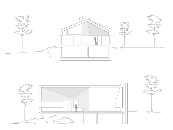 Interior-Preis fr Haus E 20 in Pliezhausen bei Stuttgart, Steimle Architekten: Schnitte