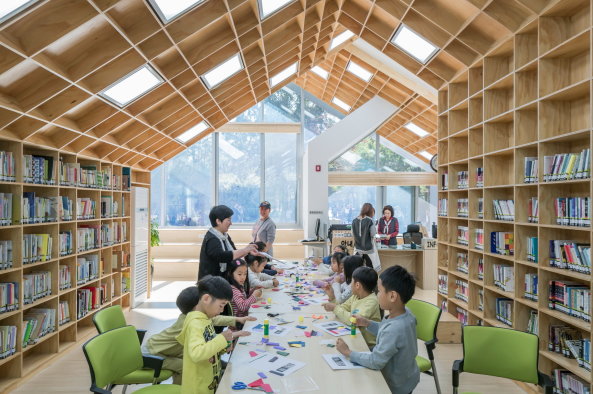 Bibliothek, Beton, ffentliches Gebude, Unsangdong Architects, Seoul, Sdkorea