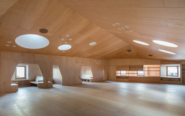 Umbau, Murado Elvira, Biblioteca Pblica Municipal de Baiona, Sancti Spiritus Hospital