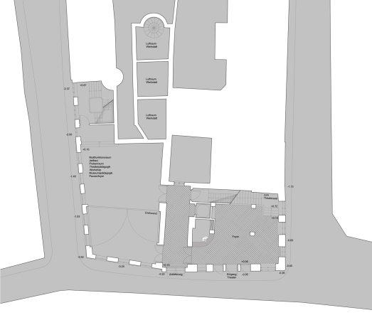 Theater, Grundriss Erdgeschoss