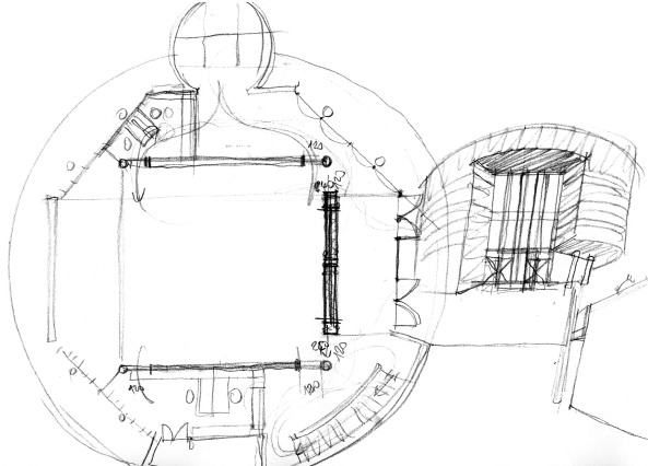 Handskizze von Mario Botta