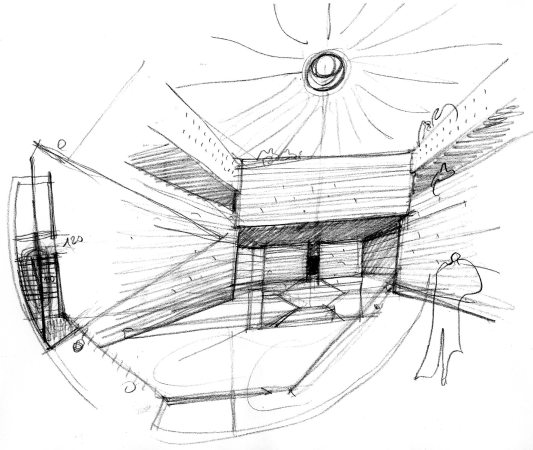 Handskizze von Mario Botta