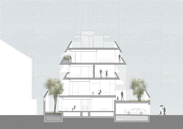 Wohnungsbau, Beton, Verschattung, Balkone, Terrassen, Taiwan, Wohnen, bbl