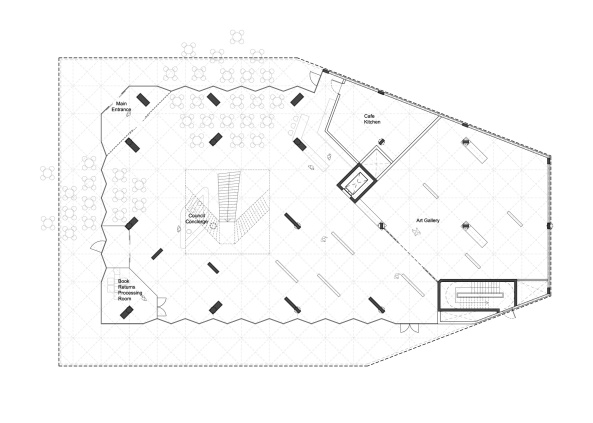 Bibliothek Grundriss Erdgeschoss
