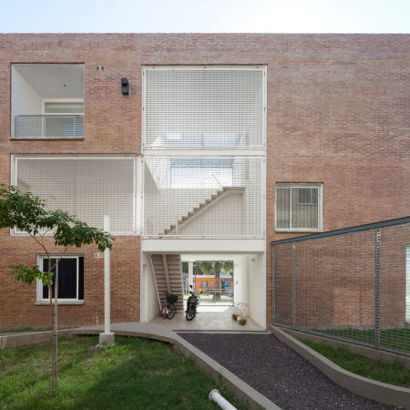 sozialer Wohnungsbau, BBOA, Argentinein, Baigorria, Rosario, Santa Fe, Wohnen, Stadtentwicklung, Ziegelfassade