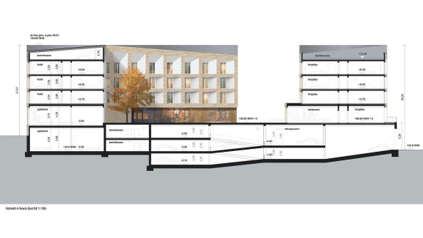 Gewinner: Wolff Architekten, Schnitt Nord-S�d