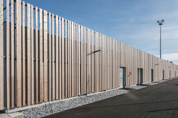 OLGGA Architekten, Atelier CAMBIUM, Saint-Paul-ls-dax, Frankreich, Sportanlage, Tribne, Landschaftspark, Naturschutzgebiet, Terrassen