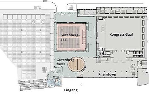Richtfest fr Erweiterung der Mainzer Rheingoldhalle