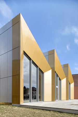 August Horch Museum, Zwickau, Atelier Brckner, Sanierung, Erweiterung, Cafe, Blech