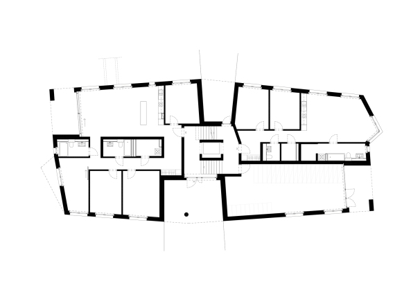 Klinker, Wohnungsbau, im Grnen, Backstein, Loggia