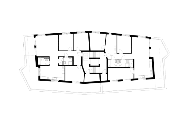 Klinker, Wohnungsbau, im Grnen, Backstein, Loggia