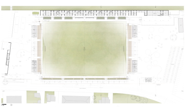 Reichshofstadion, Bernardo Bader, Fuballstadion, Wettbewerb, 1. Preis, Lustenau, sterreich, 2018